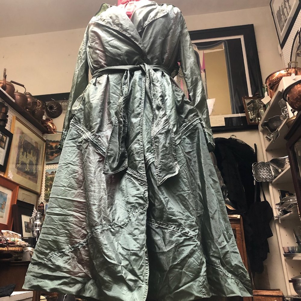 C@@L ~UPCYCLE: Burning Torch Army Parachute COAT!
